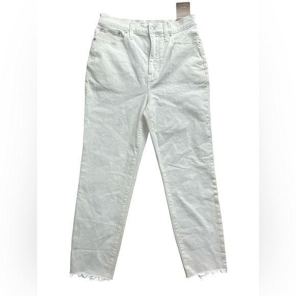 NEW Madewell The Momjean High Waist White Jeans Size 28 - Picture 1 of 6